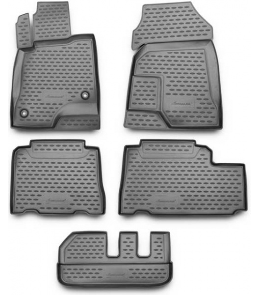 Guminiai kilimėliai 3D CHEVROLET Captiva 2011->, 5 pcs. /L08018G /gray