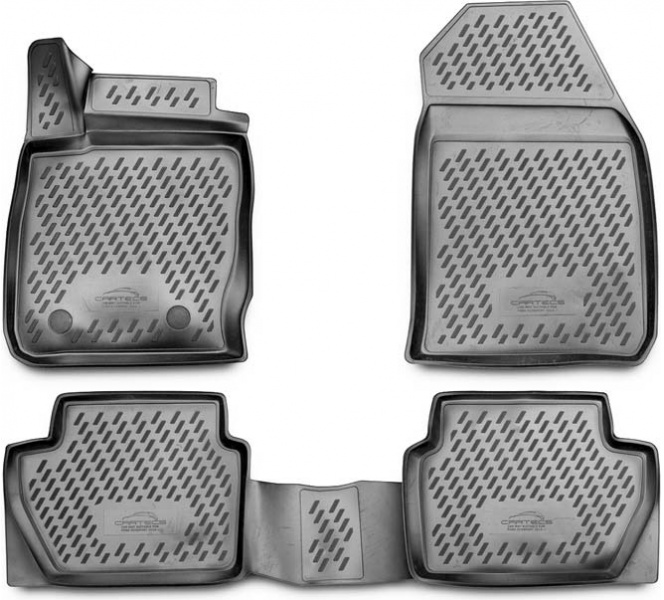 Guminiai kilimėliai 3D FORD EcoSport 2013->, 4 pcs. /L19008G /gray