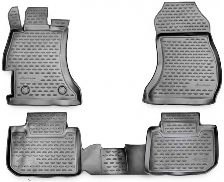 Guminiai kilimėliai 3D SUBARU XV 2011->, 4 pcs. /L59009G /gray