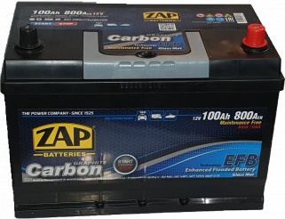 ZAP 100 Ah Jap (-+) Carbon EFB akumuliatorius