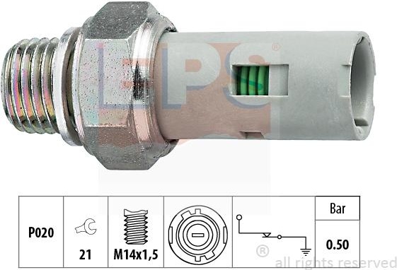 Alyvos slėgio jungiklis OPEL 2,2DCI/2,5DCI (EPS) 1.800.151