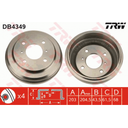 Stabdžių būgnas (TRW) DB4349