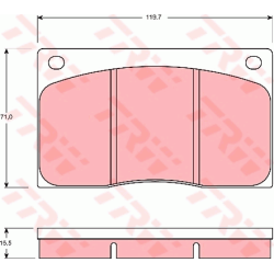 Stabdžių trinkelių rinkinys, diskinis stabdys (TRW) GDB585