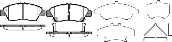 Stabdžių trinkelių rinkinys, diskinis stabdys (REMSA) 1358 02