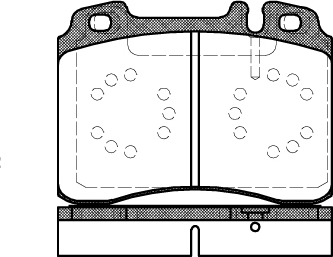 Stabdžių trinkelių rinkinys, diskinis stabdys (REMSA) 0379 20