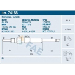 Kaitinimo žvakė (FAE) 74166