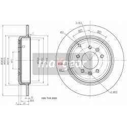 Stabdžių diskas PEUGEOT T. 607 2,2/3,0 (MAXGEAR) 19-1215