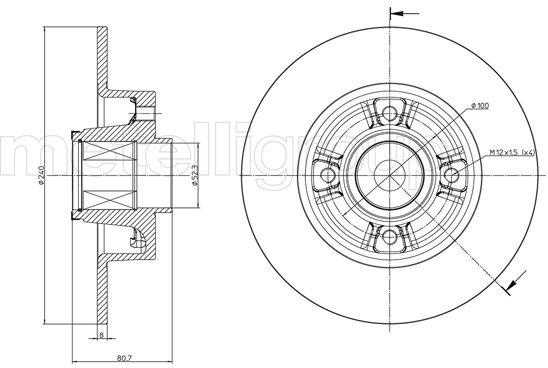 Stabdžių diskas (CIFAM) 800-722