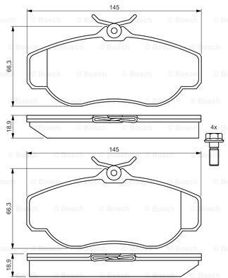 Stabdžių kaladėlės (BOSCH) 0 986 424 565