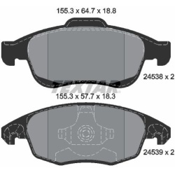 Stabdžių kaladėlės (TEXTAR) 2453801
