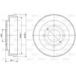 Stabdžių būgnas (VALEO) 237115