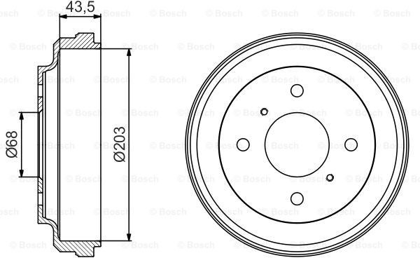 Stabdžių būgnas (BOSCH) 0 986 477 198