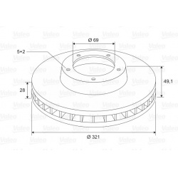 Stabdžių diskas (VALEO) 197622