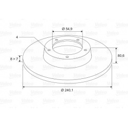 Stabdžių diskas (VALEO) 197308