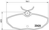Stabdžių trinkelių rinkinys, diskinis stabdys (BREMBO) P36013