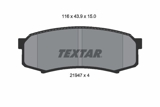 Stabdžių kaladėlės (TEXTAR) 2194701