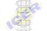 Stabdžių trinkelės Nissan Juke 10> galinio (ICER) 181901-203