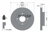 Stabdžių diskas (TEXTAR) 92056300