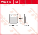 Stabdžių trinkelių rinkinys, diskinis stabdys (TRW) MCB510