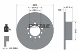 Stabdžių diskas (TEXTAR) 92009500