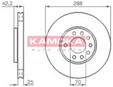Stabdžių diskas (KAMOKA) 1031620