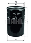 Alyvos filtras (MAHLE ORIGINAL) OC 206