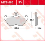 Stabdžių trinkelių rinkinys, diskinis stabdys (TRW) MCB680SV