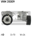 Įtempiklio skriemulys, V formos rumbuotas diržas (SKF) VKM35009