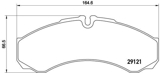 Stabdžių trinkelių rinkinys, diskinis stabdys (BREMBO) PA6021