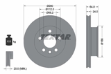 Stabdžių diskas (TEXTAR) 92056000