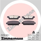 Stabdžių trinkelių rinkinys, diskinis stabdys (ZIMMERMANN) 25096.165.1