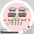 Stabdžių trinkelių rinkinys, diskinis stabdys (ZIMMERMANN) 24765.165.2