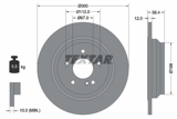 Stabdžių diskas (TEXTAR) 92176503