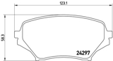 Stabdžių trinkelių rinkinys, diskinis stabdys (BREMBO) P49043