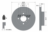 Stabdžių diskas (TEXTAR) 92093200