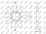 Ventiliatoriaus ratas, variklio aušinimas (NRF) 49811