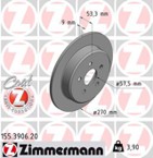 Stabdžių diskas (ZIMMERMANN) 155.3906.20