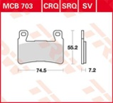 Stabdžių kaladėlės (TRW) MCB703SRQ