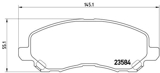 Stabdžių trinkelių rinkinys, diskinis stabdys (BREMBO) P11026