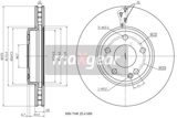 Stabdžių diskas DB P. W176/W246 A-KLASA/B-KLASA 12- (MAXGEAR) 19-3209