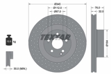 Stabdžių diskas (TEXTAR) 92108800