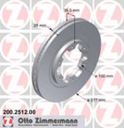 Stabdžių diskas (ZIMMERMANN) 200.2512.00