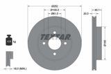 Stabdžių diskas (TEXTAR) 92148800
