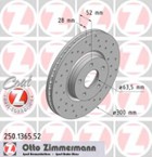 Stabdžių diskas (ZIMMERMANN) 250.1365.52