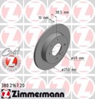 Stabdžių diskas (ZIMMERMANN) 380.2167.20
