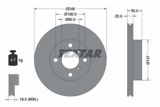 Stabdžių diskas (TEXTAR) 92104500