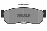 Stabdžių kaladėlės (TEXTAR) 2095802