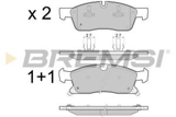 Stabdžių trinkelės Jeep/Mercedes 10> (BREMSI) BP3460