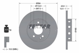 Stabdžių diskas (TEXTAR) 92059303