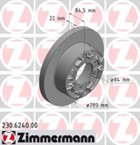 Stabdžių diskas (ZIMMERMANN) 230.6240.00